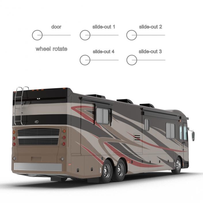 American Recreation Vehicle RV 2 Rigged 3D model