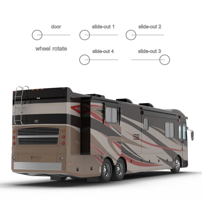 American Recreation Vehicle RV 2 Rigged 3D model