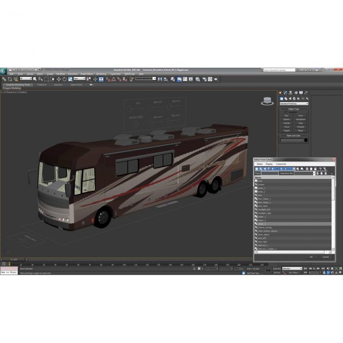 American Recreation Vehicle RV 2 Rigged 3D model