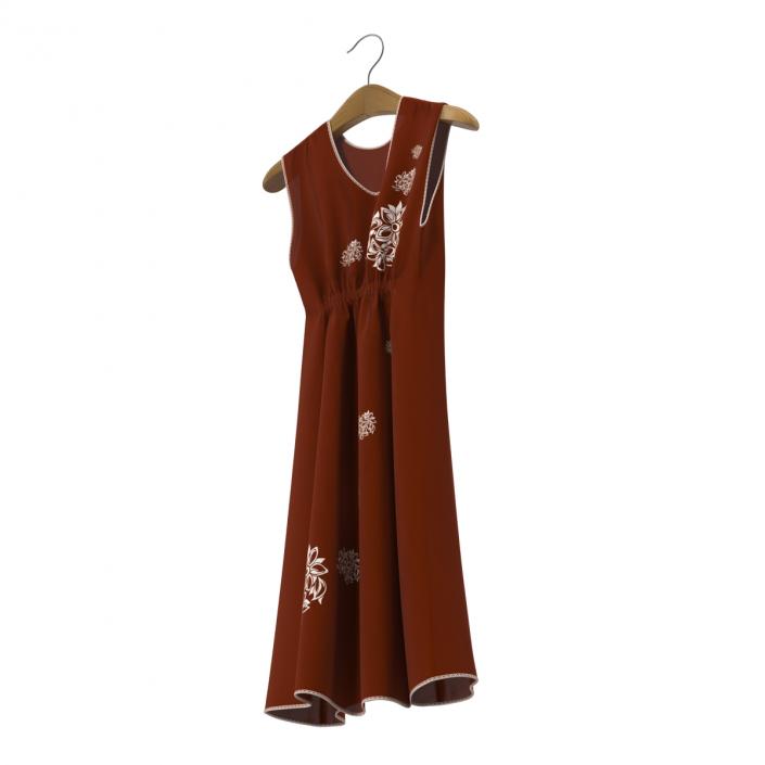 Dress On Hanger Red 3D model