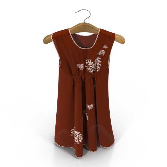 Dress On Hanger Red 3D model