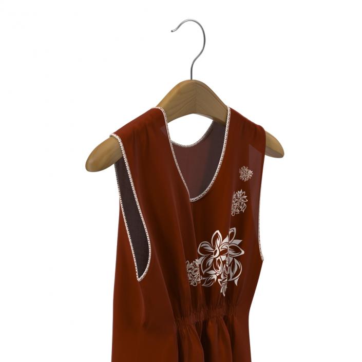 Dress On Hanger Red 3D model