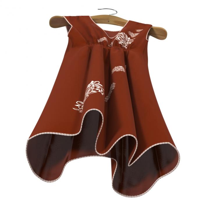 Dress On Hanger Red 3D model