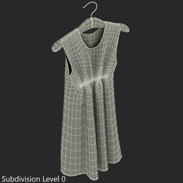 Dress On Hanger Red 3D model