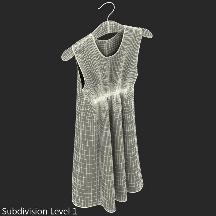 Dress On Hanger Red 3D model