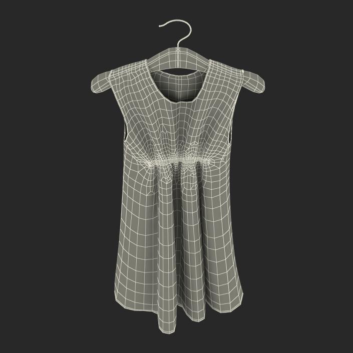 Dress On Hanger Red 3D model