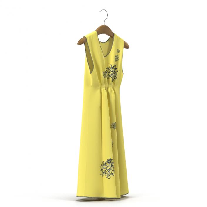 Dress On Hanger Yellow 3D