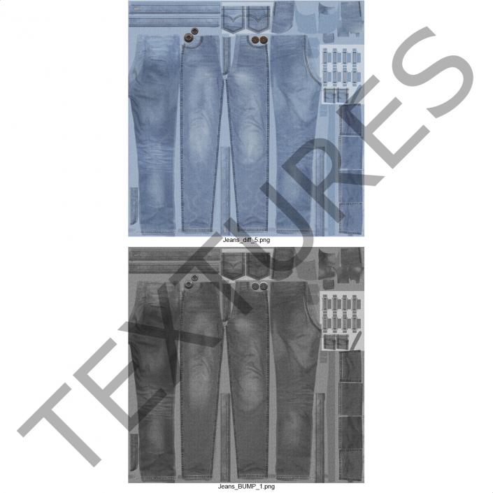 Jeans Folded 4 3D model