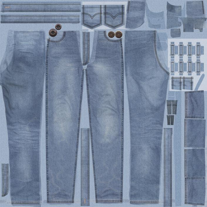 Jeans Folded 4 3D model