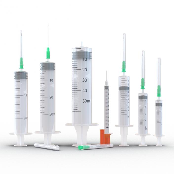 Disposable Syringe Set 3D