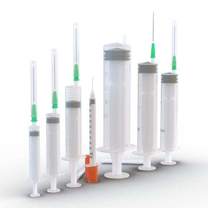 Disposable Syringe Set 3D