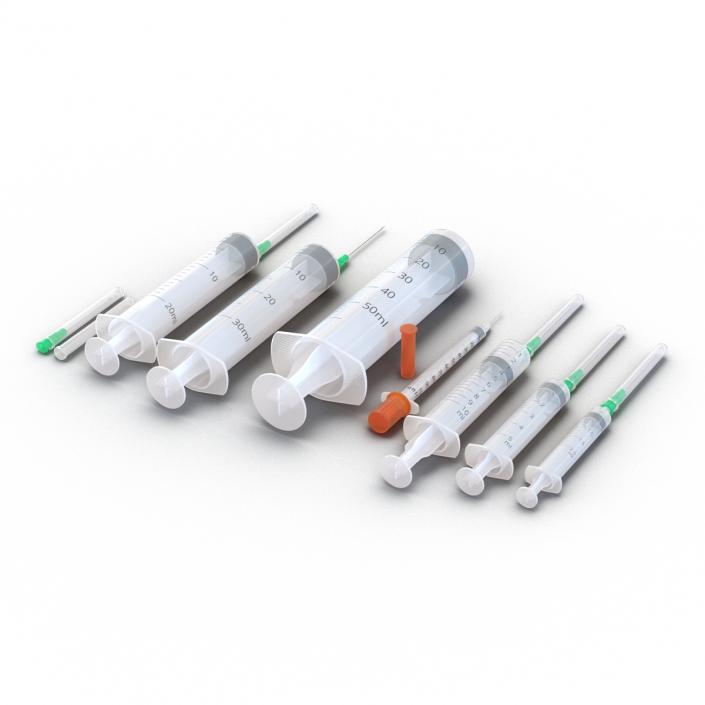 Disposable Syringe Set 3D