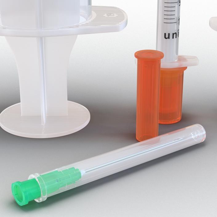 Disposable Syringe Set 3D