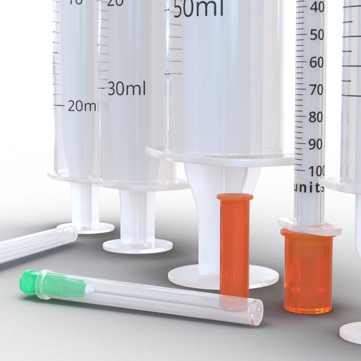 Disposable Syringe Set 3D