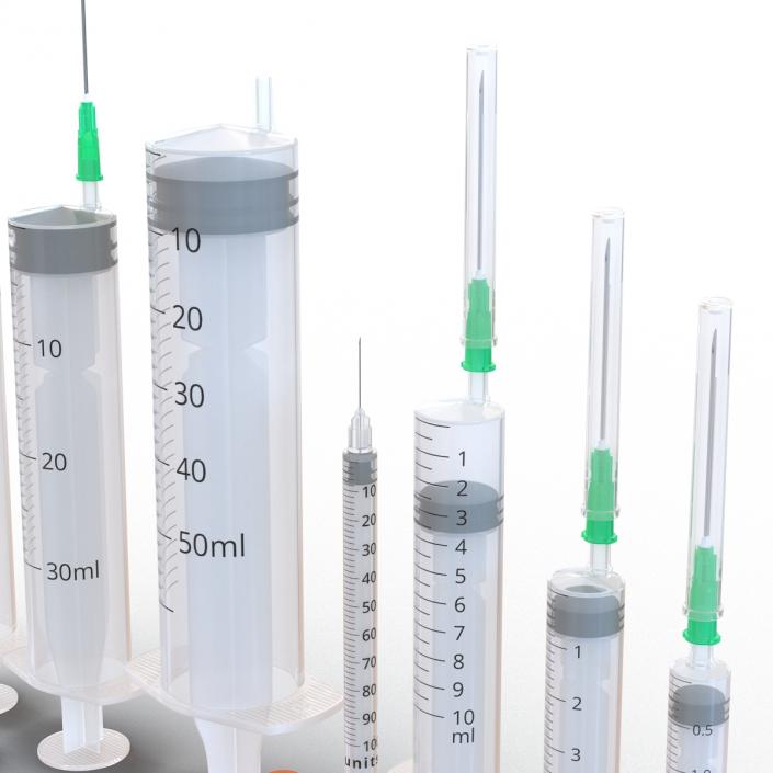 Disposable Syringe Set 3D