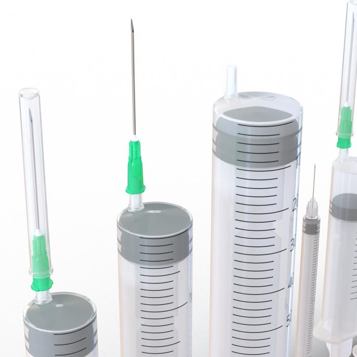 Disposable Syringe Set 3D