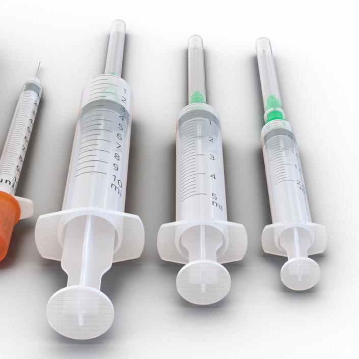 Disposable Syringe Set 3D