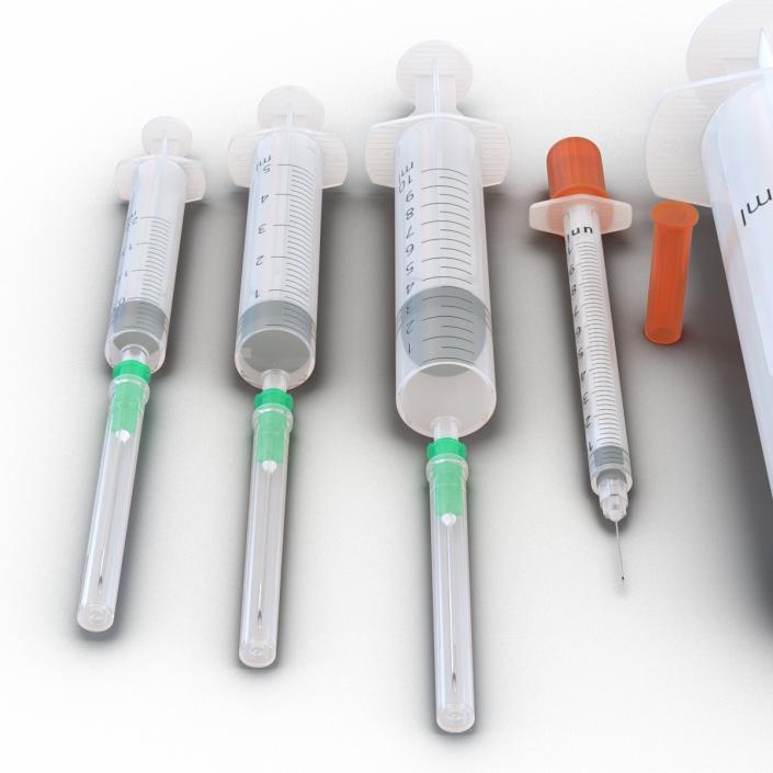 Disposable Syringe Set 3D