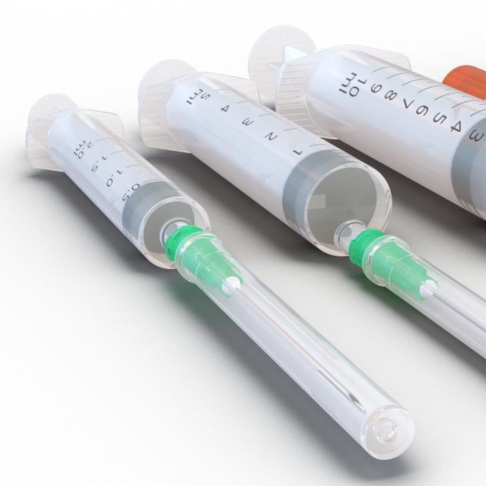 Disposable Syringe Set 3D