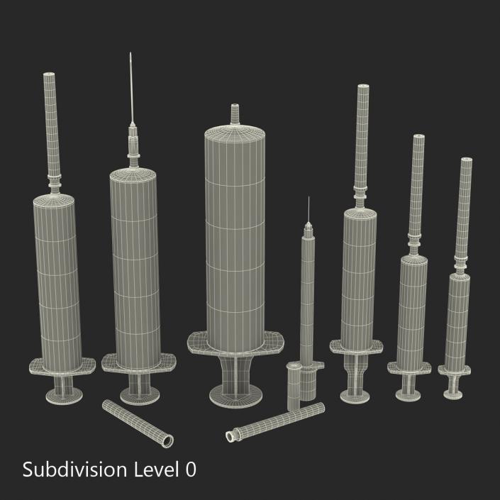 Disposable Syringe Set 3D