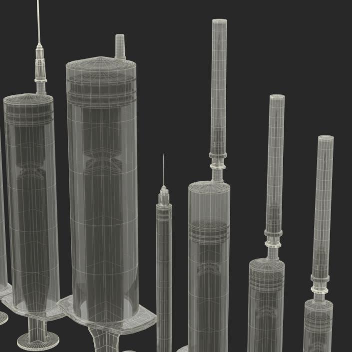 Disposable Syringe Set 3D