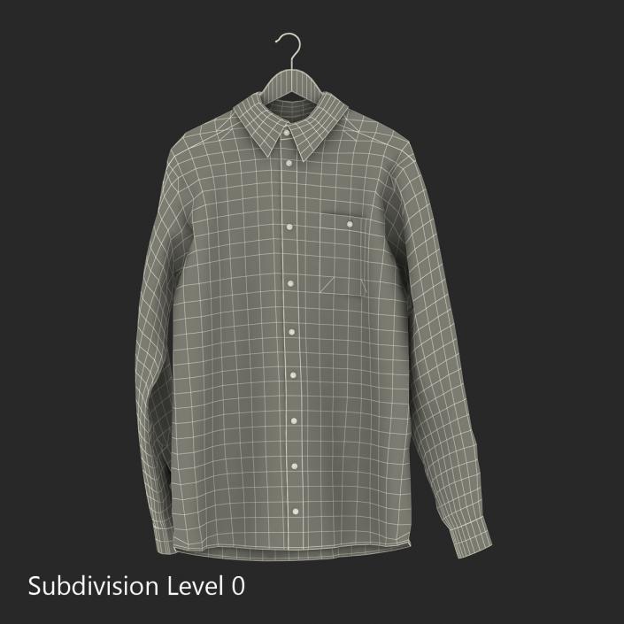 Shirt On Hanger 3 3D