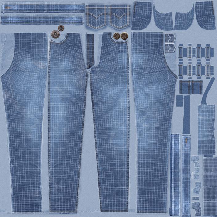 Folded Jeans 3D