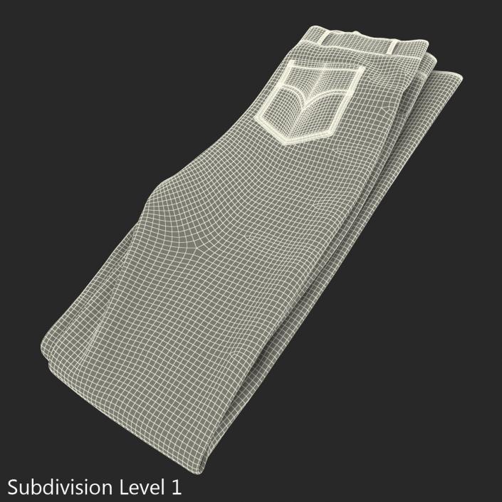 Folded Jeans 2 3D model