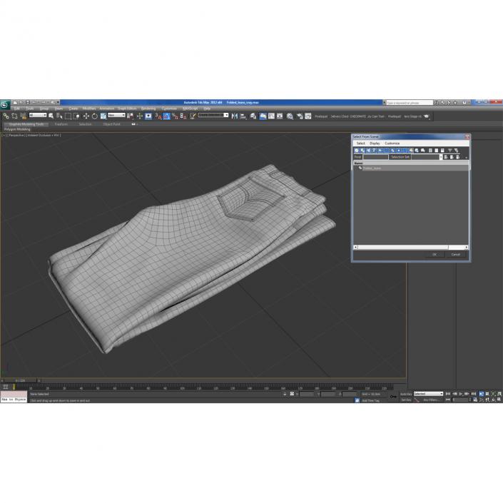 Folded Jeans 2 3D model