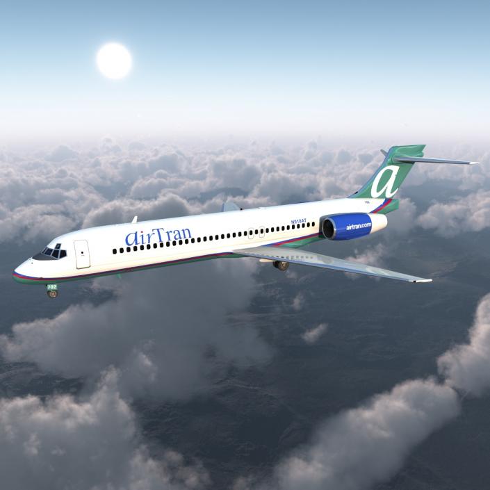 3D model Boeing 717 200 AirTran Airways