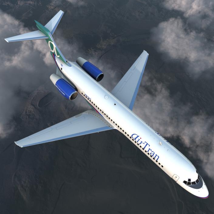 3D model Boeing 717 200 AirTran Airways