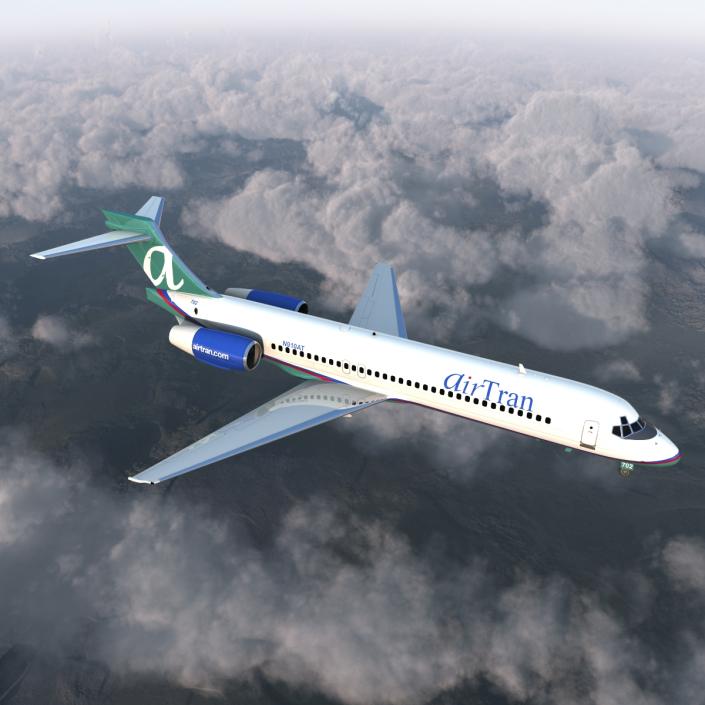 3D model Boeing 717 200 AirTran Airways