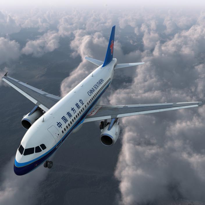 3D model Airbus A319 China Southern Airlines