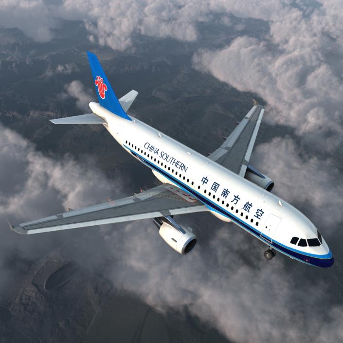 3D model Airbus A319 China Southern Airlines