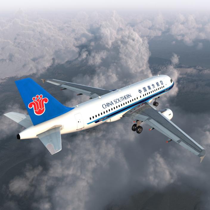 3D model Airbus A319 China Southern Airlines