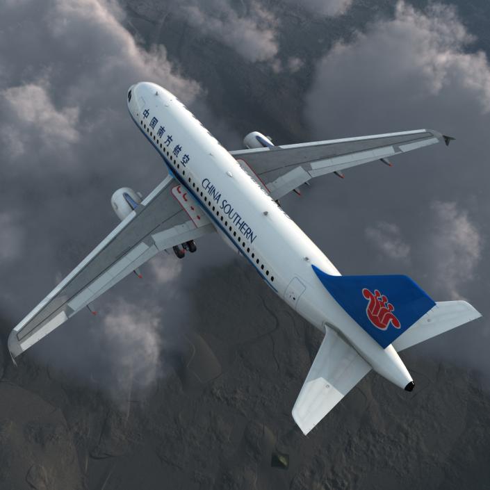 3D model Airbus A319 China Southern Airlines