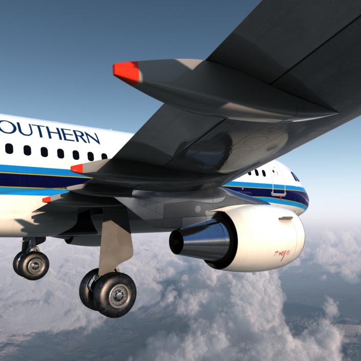 3D model Airbus A319 China Southern Airlines