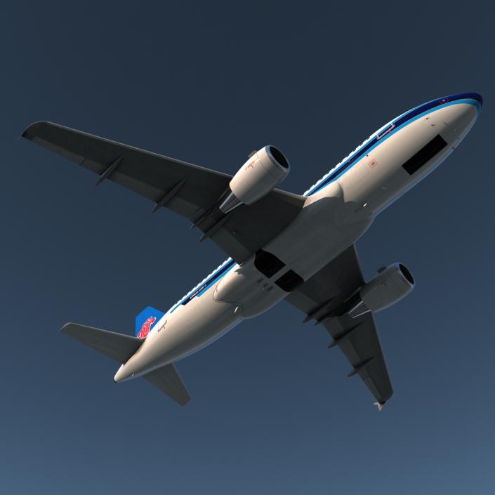 Airbus A319 China Southern Airlines Rigged 3D