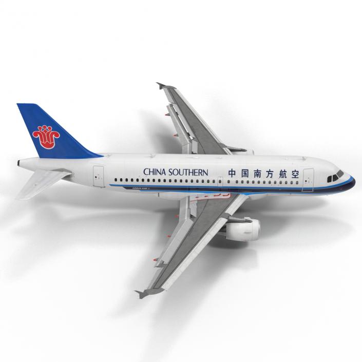 Airbus A319 China Southern Airlines Rigged 3D