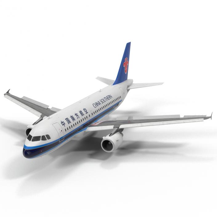 Airbus A319 China Southern Airlines Rigged 3D