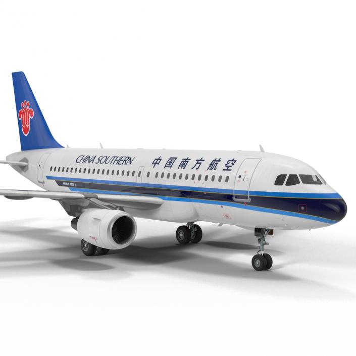 Airbus A319 China Southern Airlines Rigged 3D