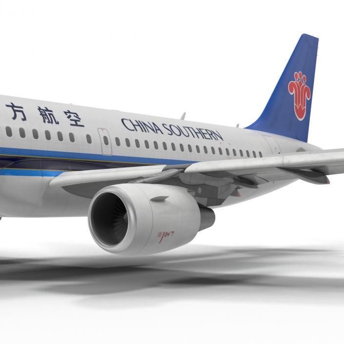 Airbus A319 China Southern Airlines Rigged 3D