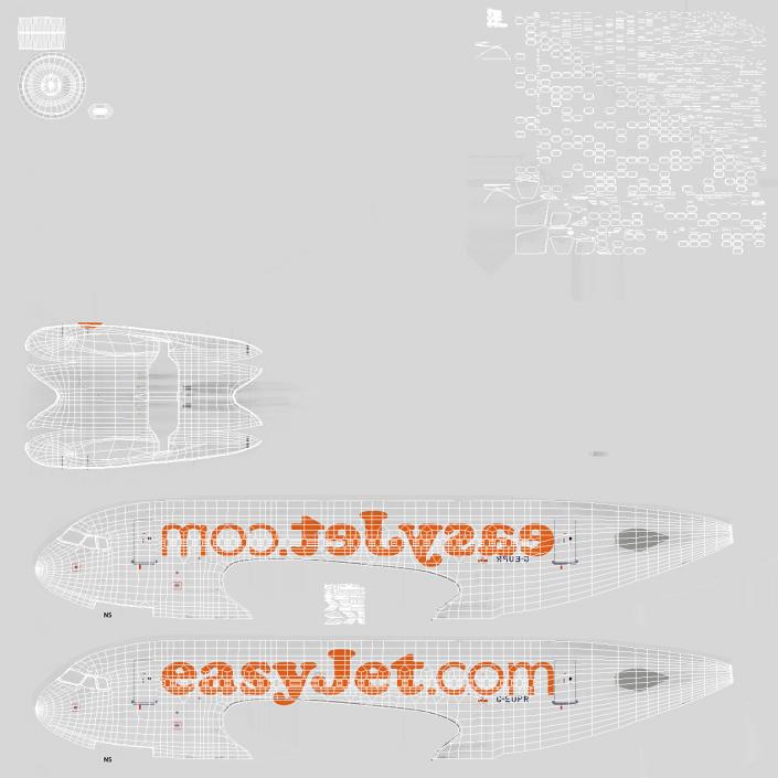 Airbus A319 EasyJet 3D model