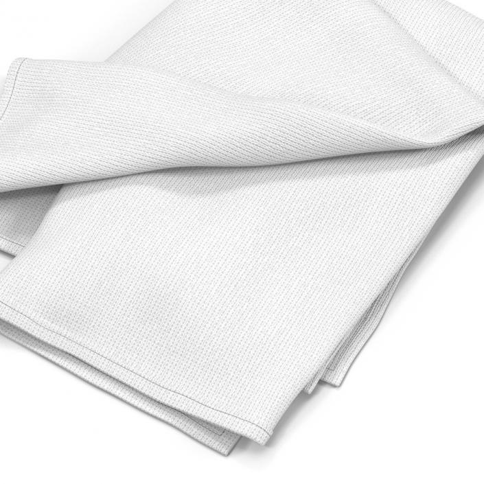 3D White Towel 6 model