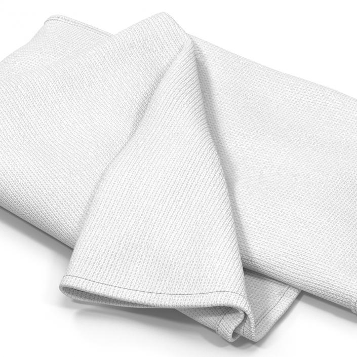 3D White Towel 6 model