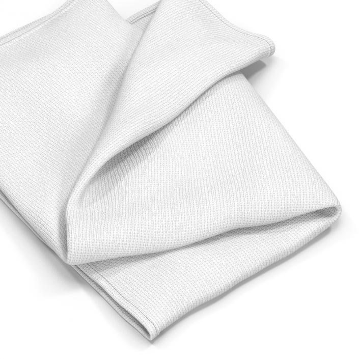 3D White Towel 6 model