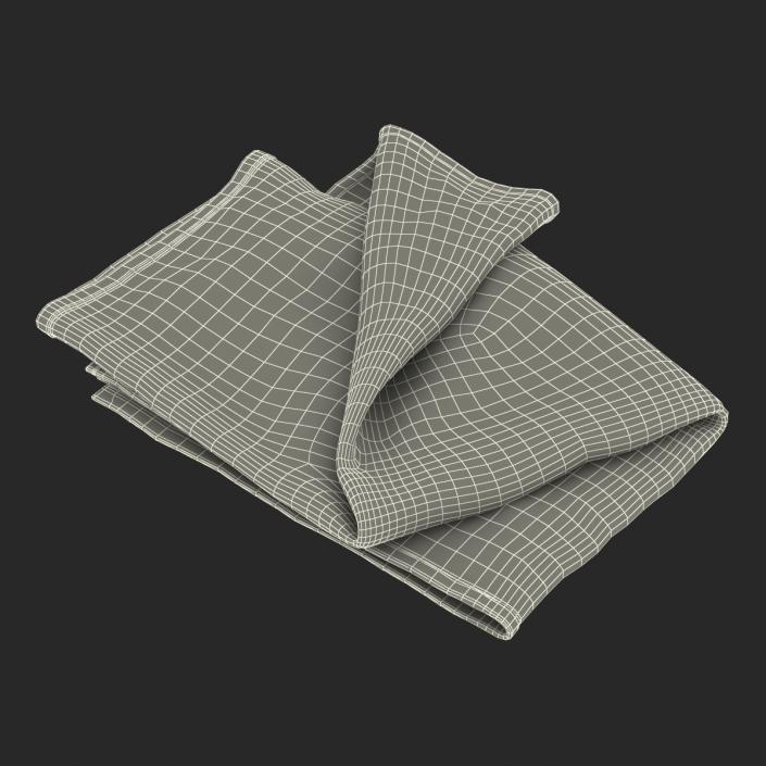 3D White Towel 6 model