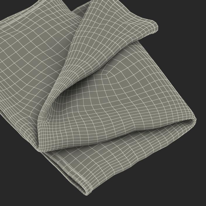 3D White Towel 6 model