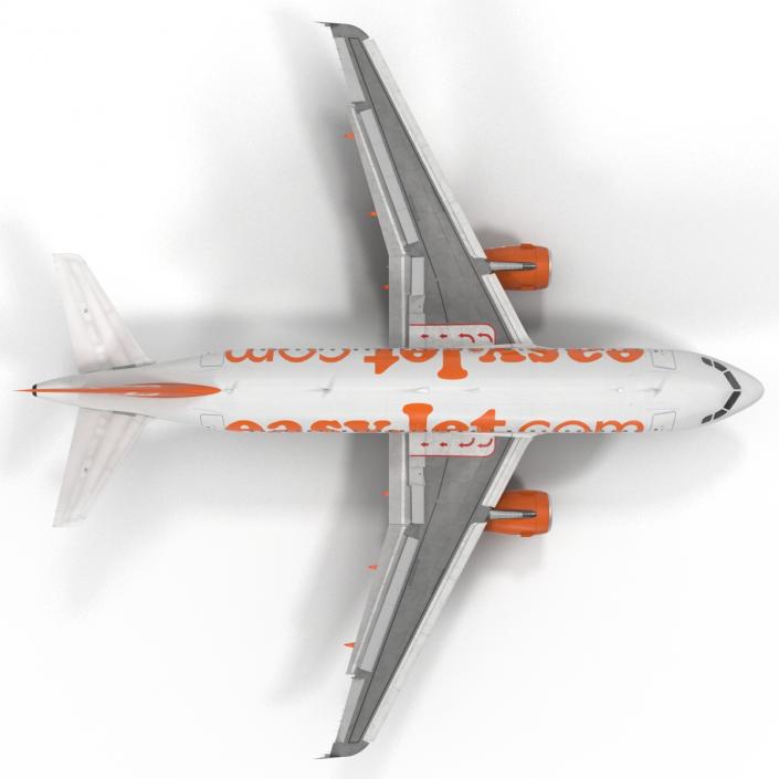 3D Airbus A319 EasyJet Rigged