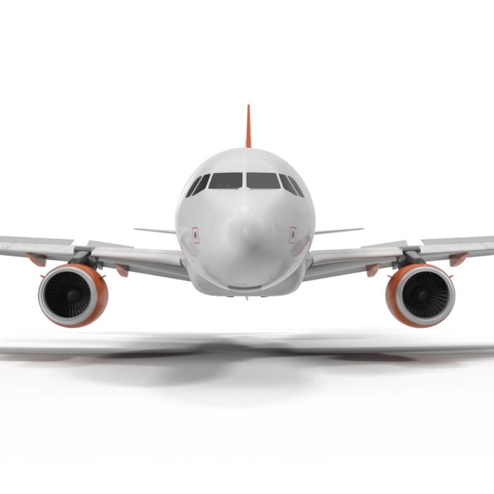 3D Airbus A319 EasyJet Rigged